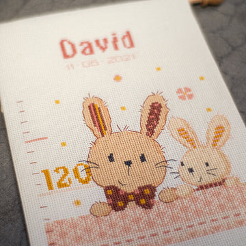 Vervaco Counted Cross Stitch Kit Sweet Bunnies Cross Stitch Kit - 18cm x 70cm (7.2in x 28in)