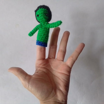 Super Hero Green Man Finger Puppets
