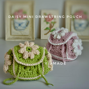 Daisy Mini Drawstring Pouch
