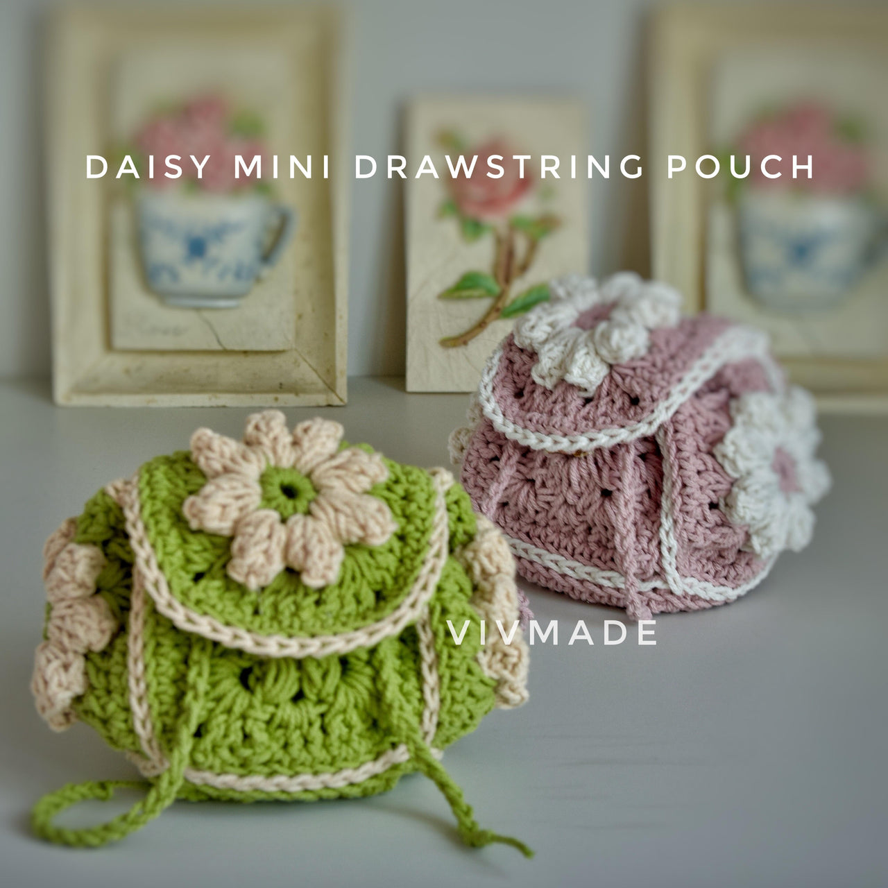 Daisy Mini Drawstring Pouch