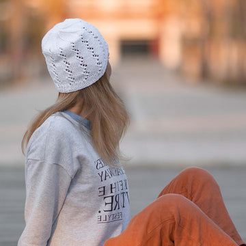Summer lace beanie hat