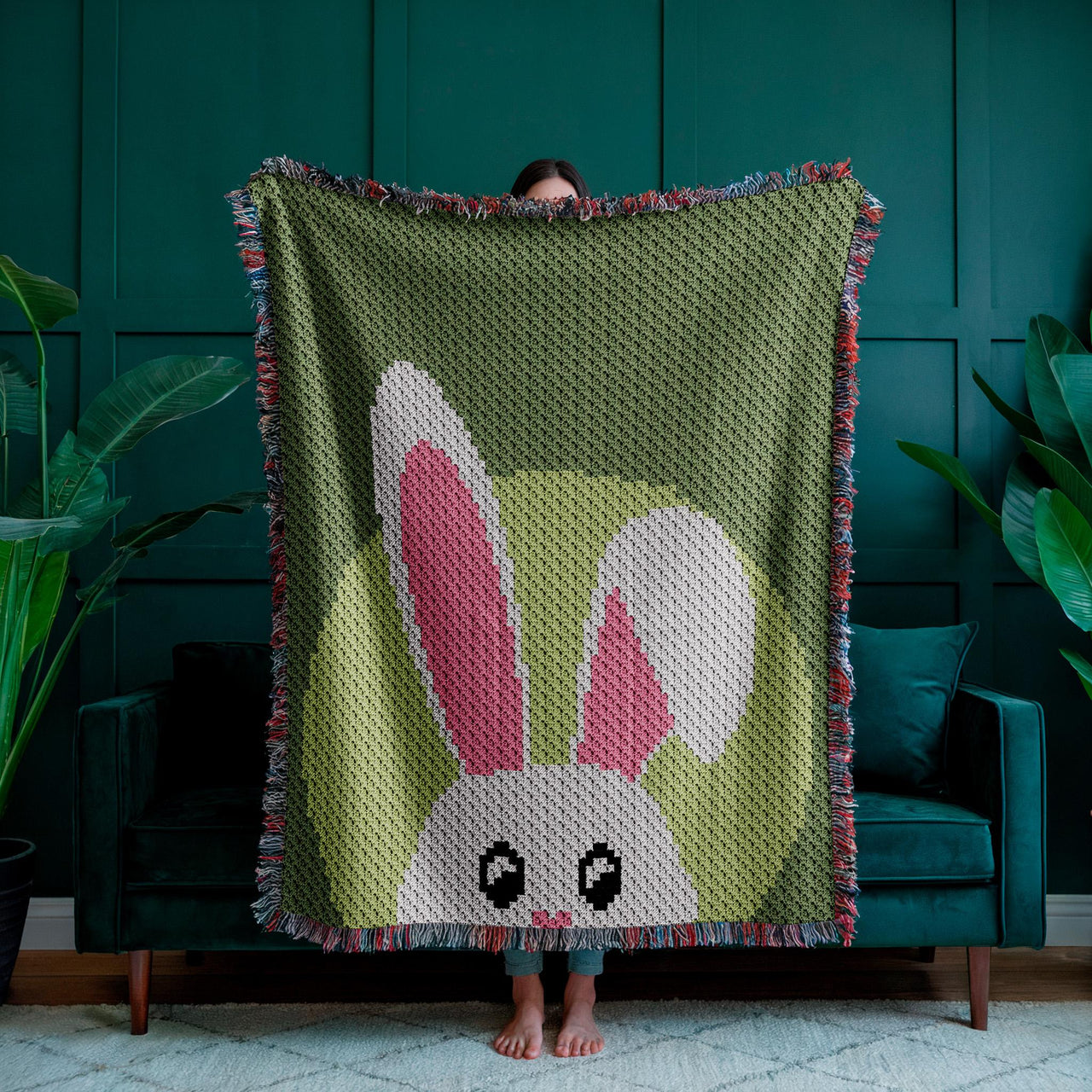Bunny C2C Crochet Throw Pattern