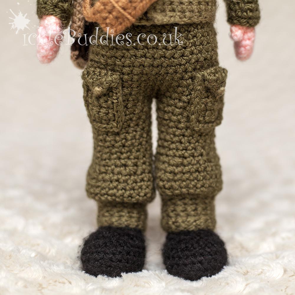 WWII Soldier with removable clothes Crochet Pattern