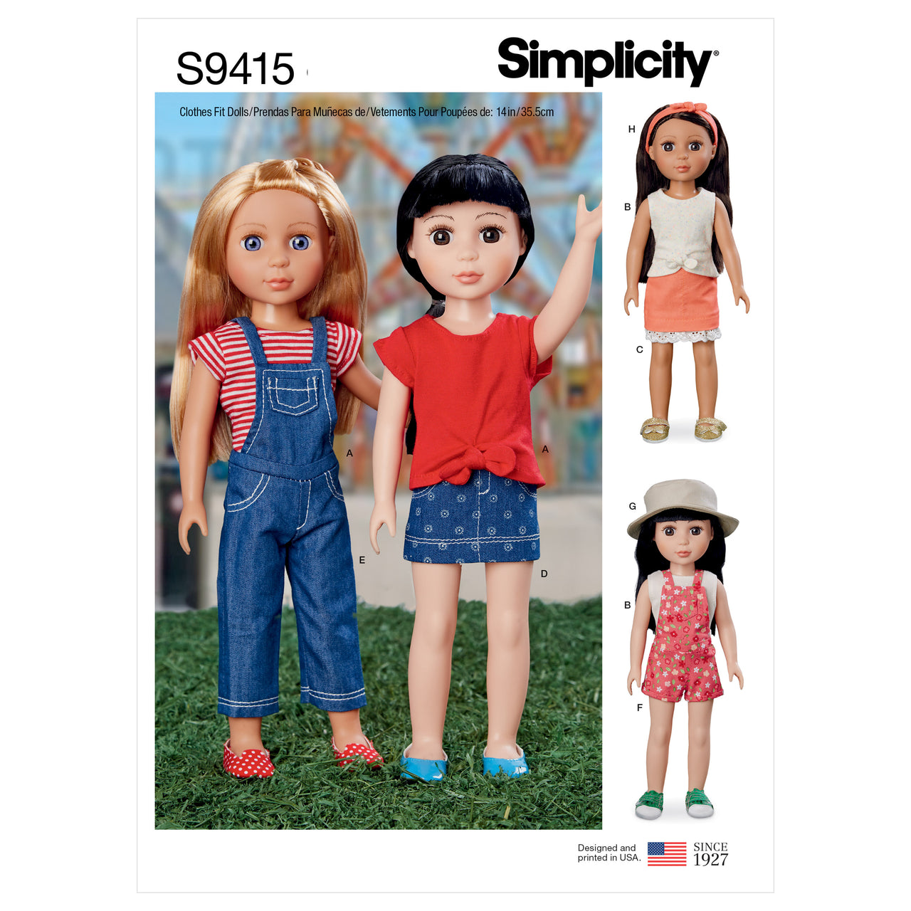 Simplicity 14" Doll Clothes S9415 - Sewing Pattern