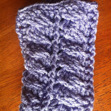 Amber Crochet Cable Fingerless Gloves