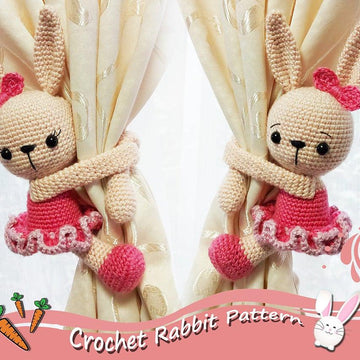 Rabbit Girl Curtain Tie back
