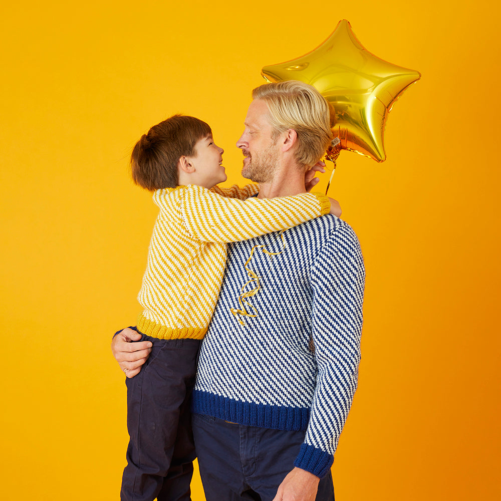 " Zig Zag Fairisle Sweater " - Free Sweater Knitting Pattern For Boys and Men in Paintbox Yarns Wool Mix Aran by Paintbox Yarns