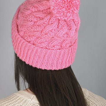 Modern Cable Hat - Free Knitting Pattern for Women in Paintbox Yarns Simply Aran by Paintbox Yarns