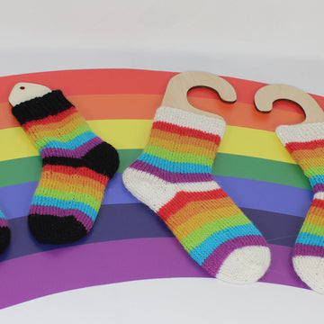 Toddler Simple Rainbow Socks Circular