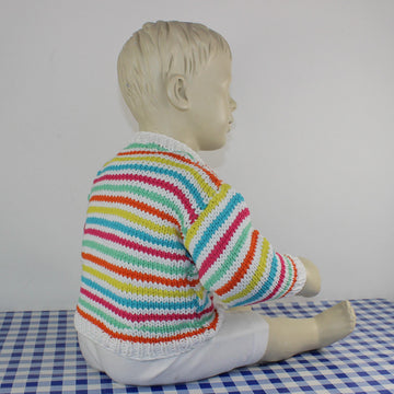 Baby Stripe Open Neck Sweater