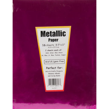 Hygloss Specialty Paper 8.5"X11" 16/Pkg - Metallic