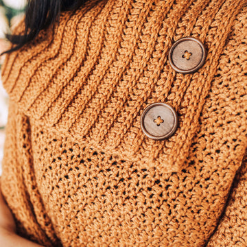 Sugar Maple Poncho in Lion Brand Basic Stitch Skein Tones - M20404 BSAP - Downloadable PDF