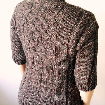 Estrella Shawl Collar Cabled Pullover