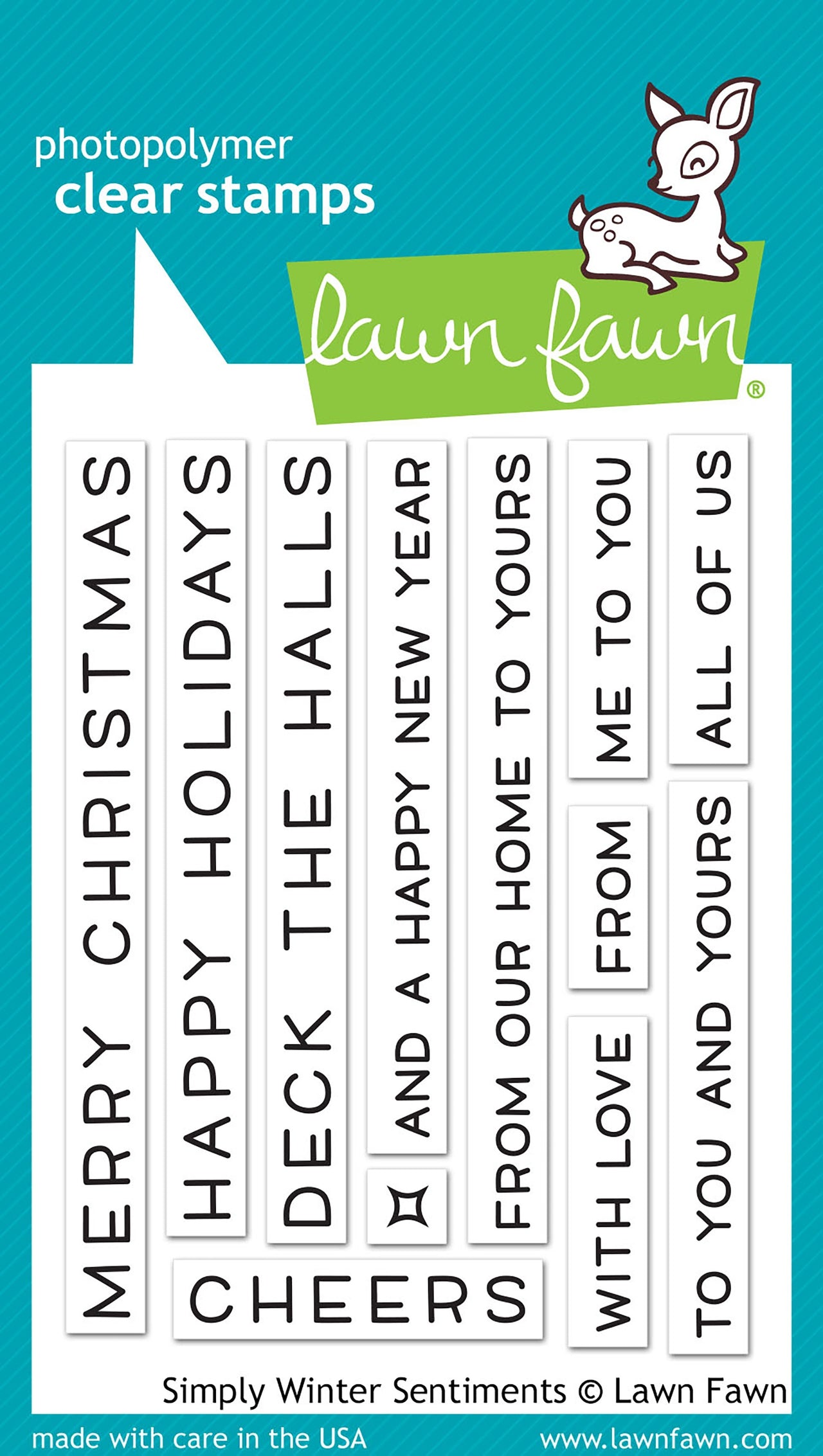 Lawn Fawn Clear Stamps 3"X4" - Simply Winter Sentiments