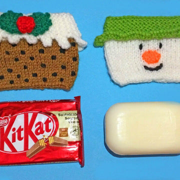 Christmas Snowman & Pudding Kit Kat / Soap Cover