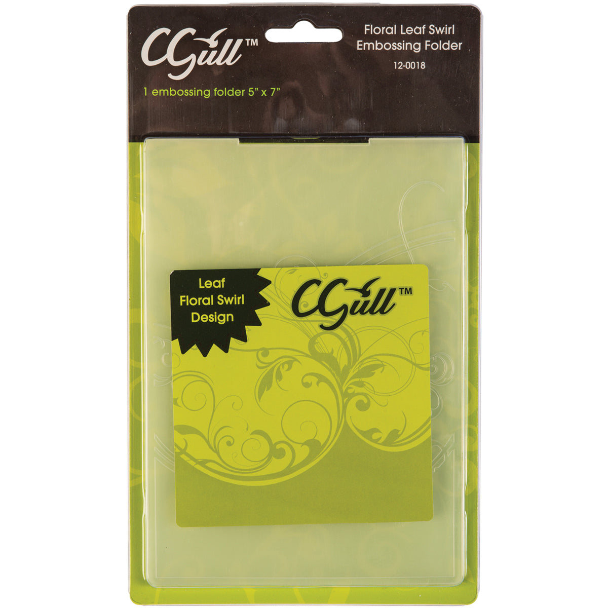 CGull Embossing Folder 5"X7" - Floral Swirl