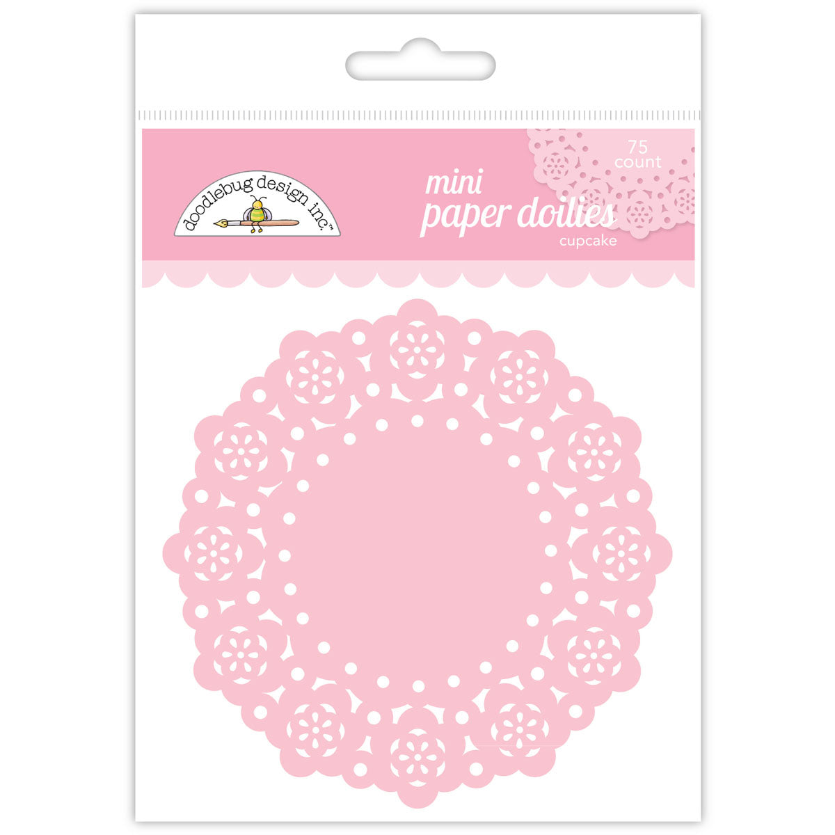 Doodlebug Mini Doilies 3" 75/Pkg - Cupcake
