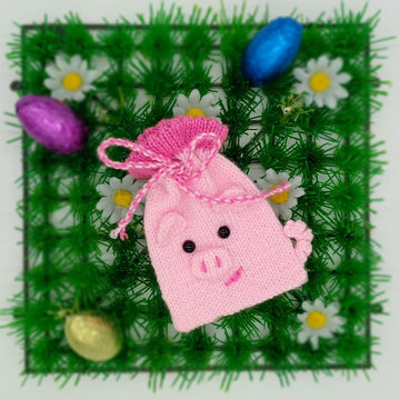 Farmyard Chocolate Easter Egg Treat Bags Knitting Pattern Hunt Chick/Pig/Chicken