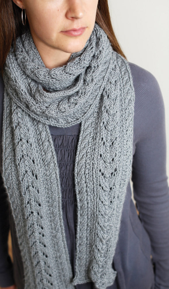 Cable Scarf in Ella Rae Cozy Alpaca - ER11-01 - Downloadable PDF