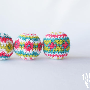 Fair Isle Christmas Baubles with Tassels (2015035)