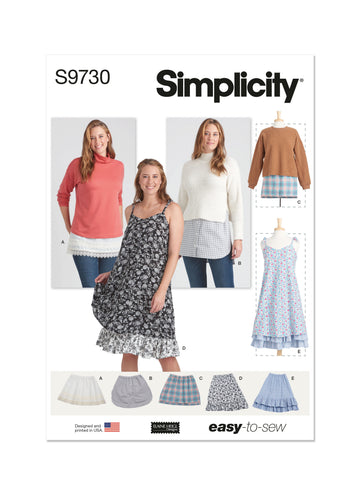 Simplicity Misses' Layering Slips by Elaine Heigl Designs S9730 - Sewing Pattern