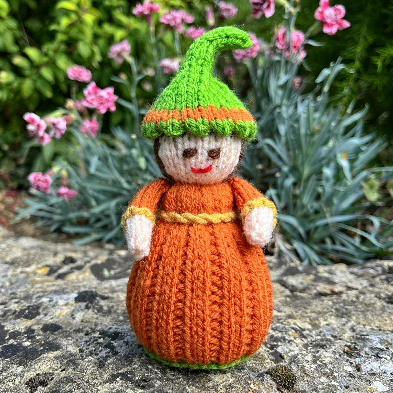 Halloween Pumpkin Doll Knitting Pattern - Toy Knitting Pattern