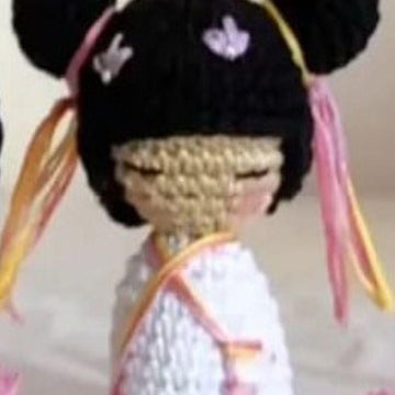 Japanese Doll & Cherry Blossom Crochet Pattern