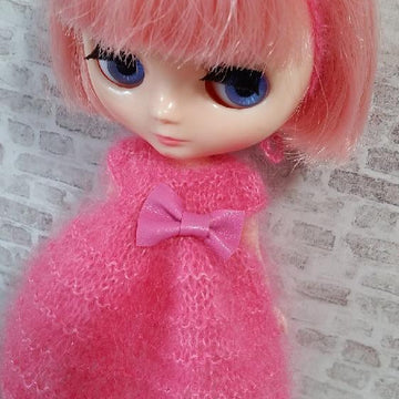 Candy Floss dress and flower headband in three Blythe sizes