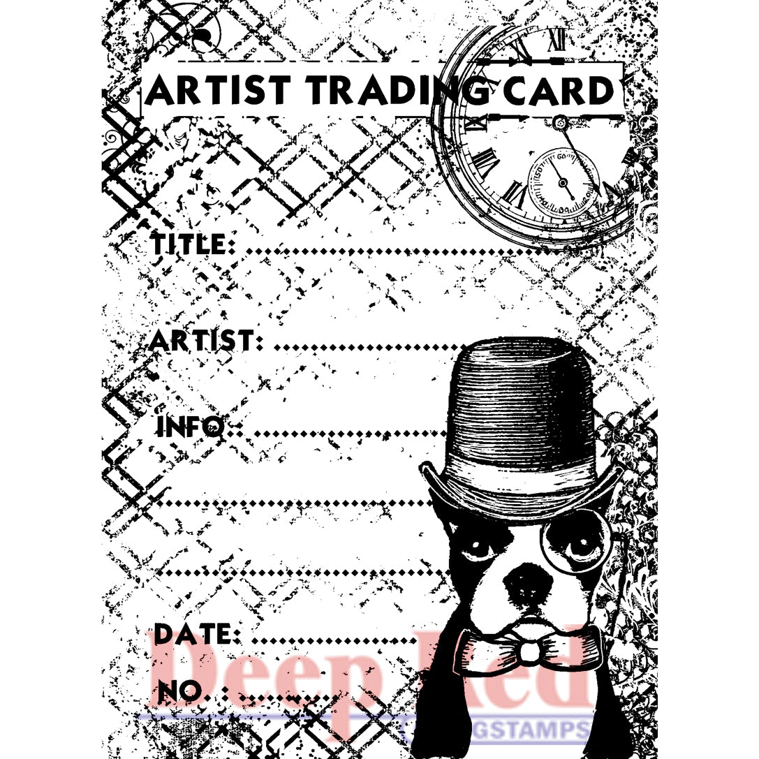 Deep Red Stamps Deep Red Cling Stamp 2.6"X3.6" - ATC Prof. Boston