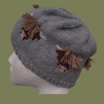 Happy Heather Highland Cow Beanie Hat
