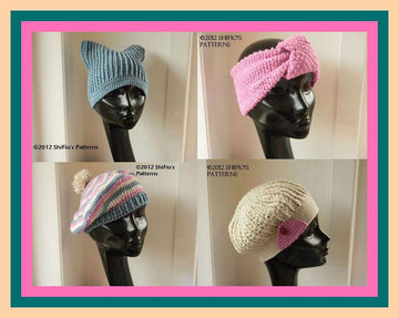 210-Ladies Hat, Beret, Beanie & Headband Crochet Pattern #210