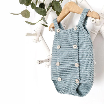 5 sizes - BUTTONY Crochet Romper Pattern