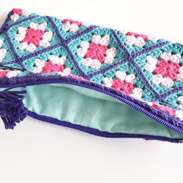 Granny Square Pencil Case