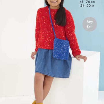 Sweaters and Bag Knitted in King Cole Yumtastic - P6252 - Leaflet