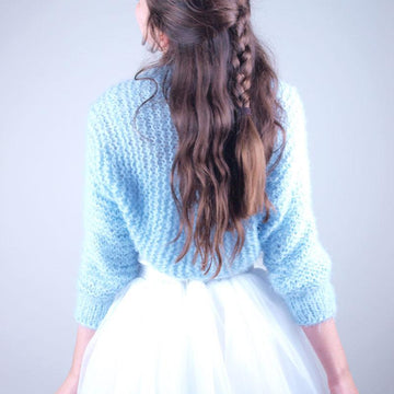 Bolero Flower cozy with 3/4 sleeves