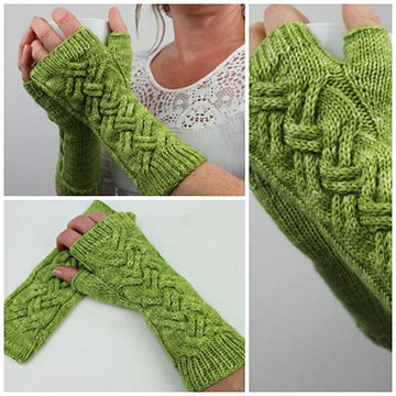 Knitting Pattern "Avocado" / Cable Knit Fingerless Mittens / Arm Warmers  / EN&GE