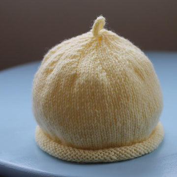 Roll Top Baby Booties and Beanie