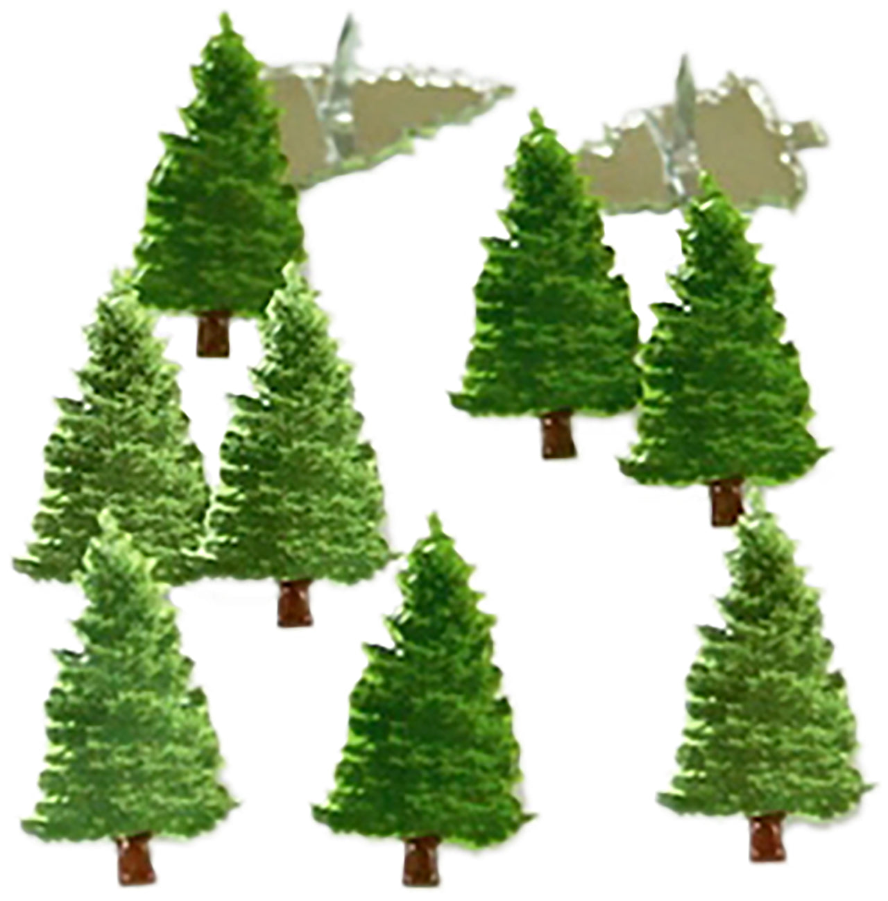 Eyelet Outlet Shape Brads 12/Pkg - Pine Tree