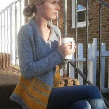 Contrasting Wrap Sweater