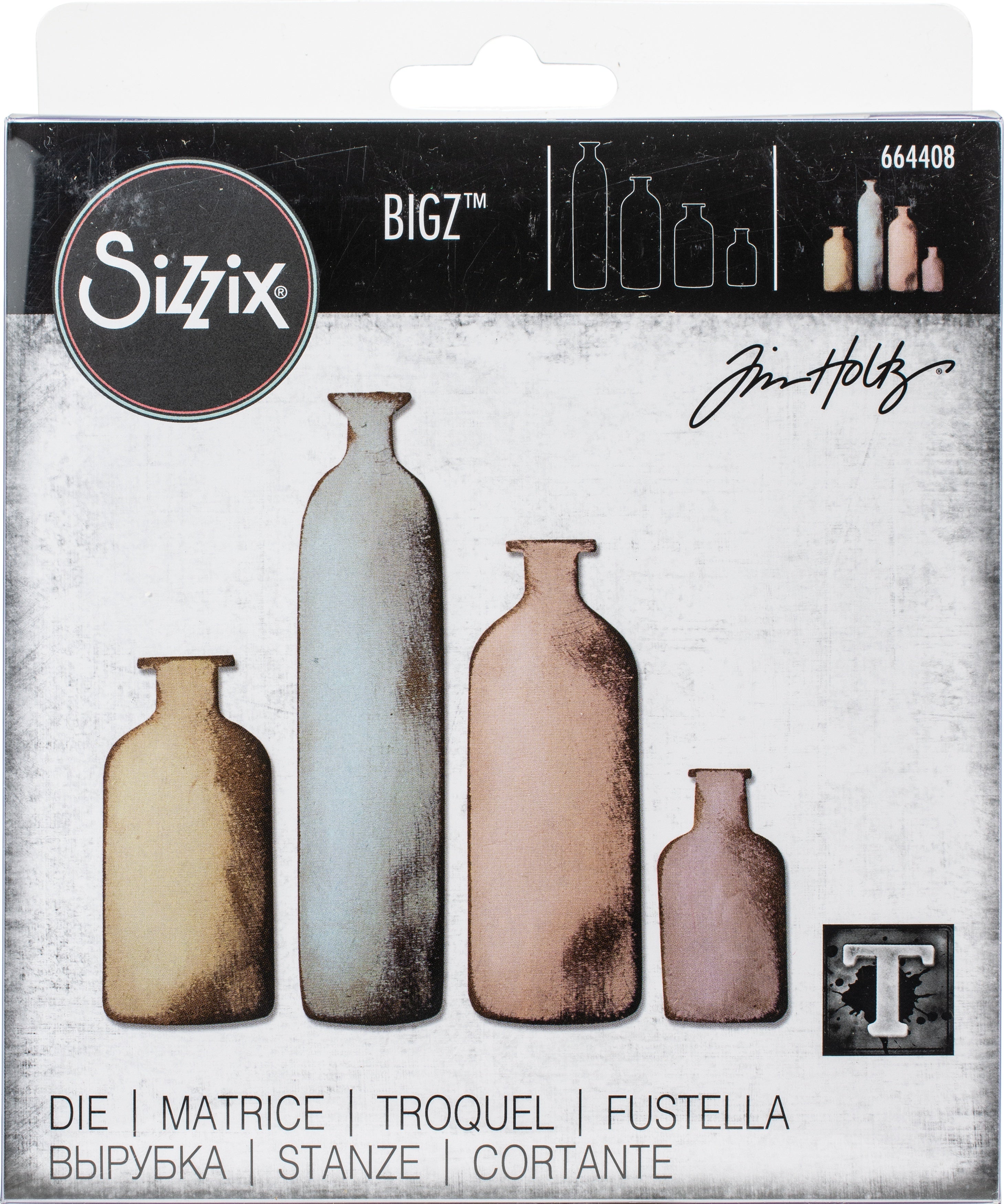 Sizzix Bigz Die Apothescay Bottles　2種 Sizzix Bigz Die By Tim Holtz - Bottled Up