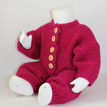 Baby Aran Garter Stitch Onesie