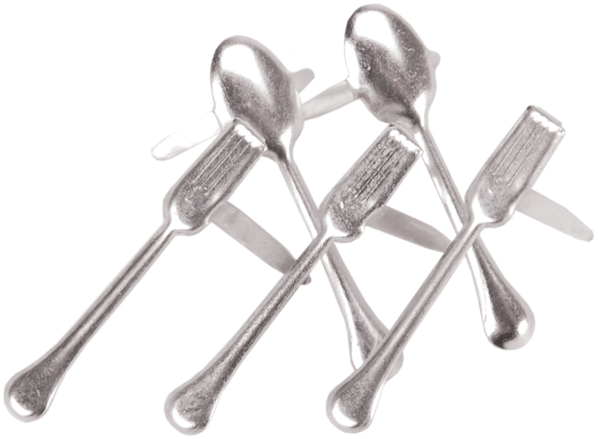 Eyelet Outlet Shape Brads 12/Pkg - Utensils