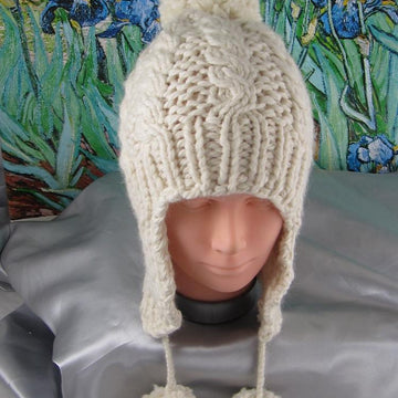 Baby Big Bobble Superfast Cable Trapper Hat