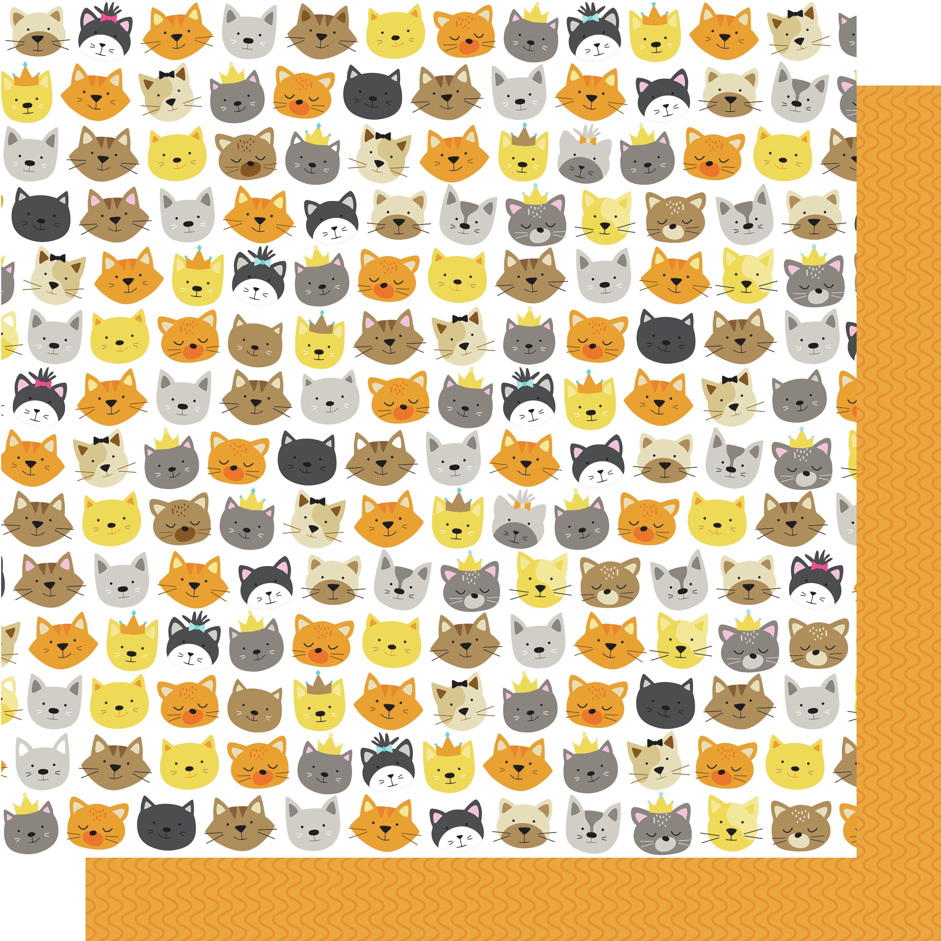 Doodlebug Bella Chloe Double-Sided Cardstock 12"X12" 25/Pkg - Cattitude