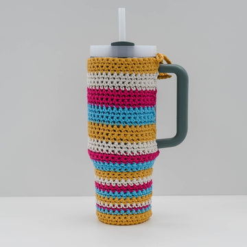 Striped Crochet Stanley Cup Cover