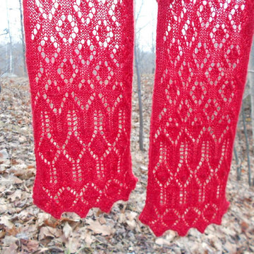 Cranberry Sauce Lace Scarf