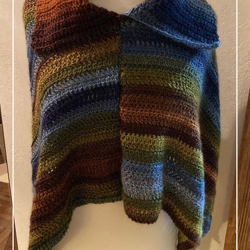 Uptown Comfort Poncho with Collar