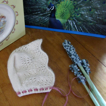 Ostrich Plume Baby Bonnet