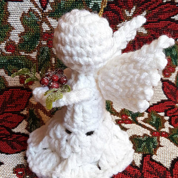 Mistletoe Christmas Angel Ornament