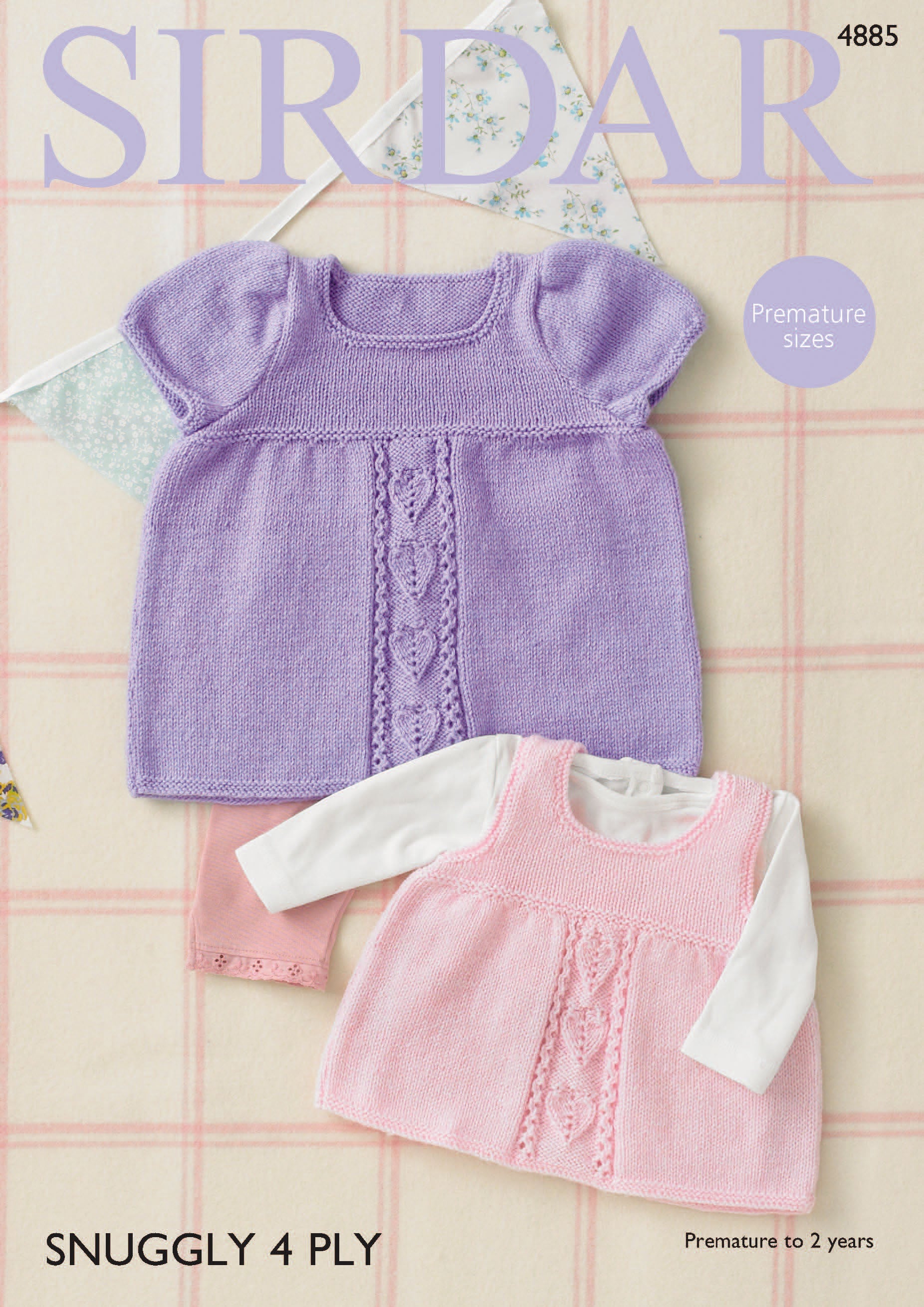 Dress & Pinafore in Sirdar Snuggly 4Ply - 4885 - Downloadable PDF